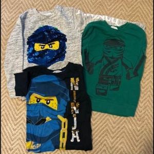 H&M Lego Ninjago sweatshirts and t-shirt